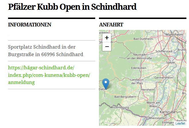 Pfälzer Kubb Open Wikingerschach Turnier Rheinland-Pfalz